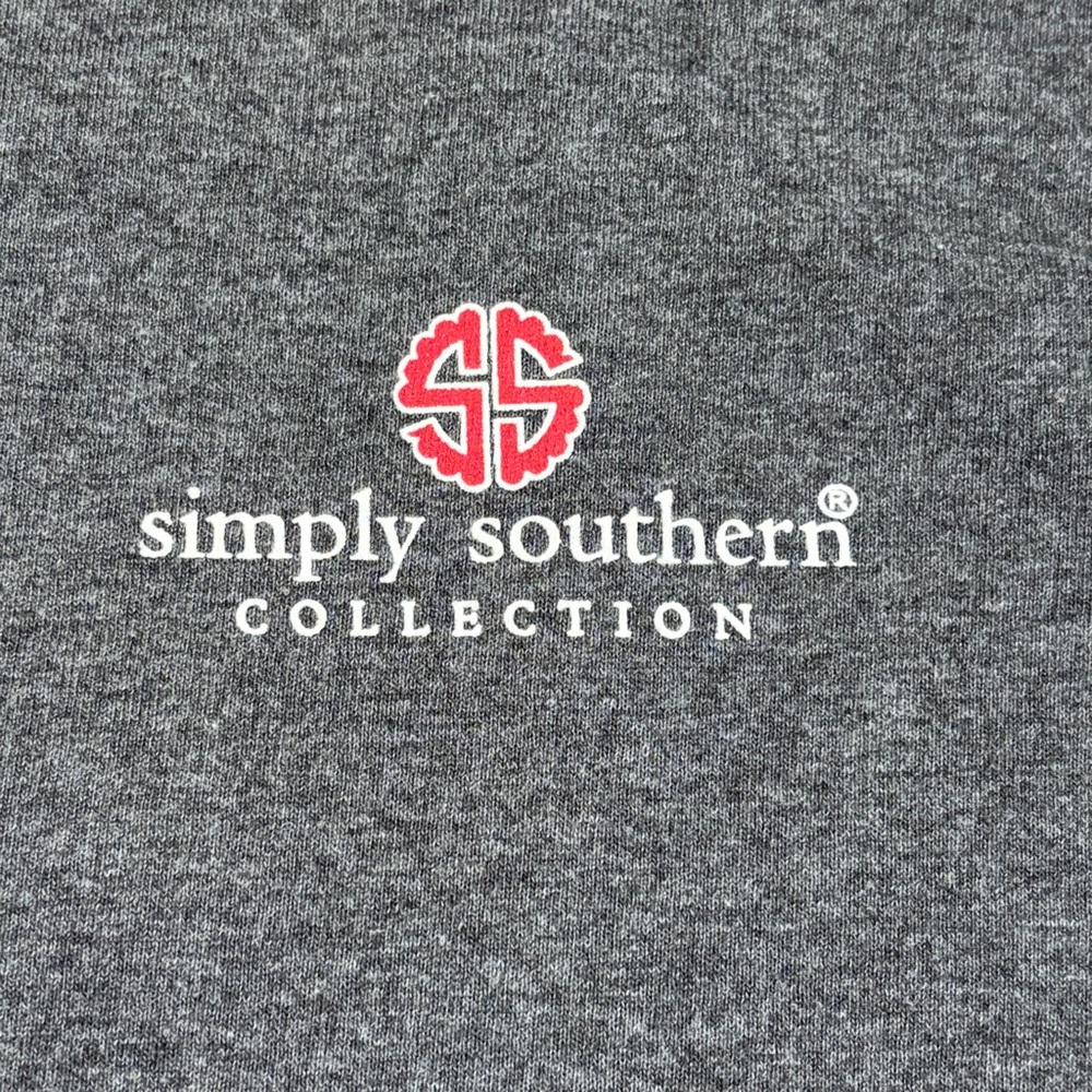 Simply Southern Tailgates & Touchdowns "Go Team" Heather Grey Long Sleeve Tee - Picture 8 of 14